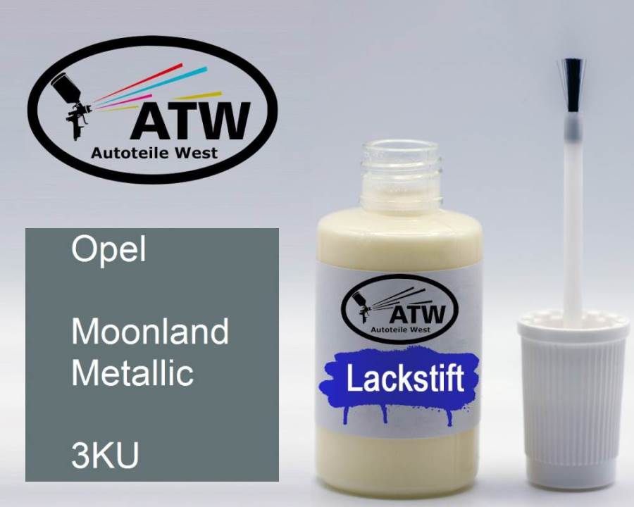 Opel, Moonland Metallic, 3KU: 20ml Lackstift, von ATW Autoteile West.